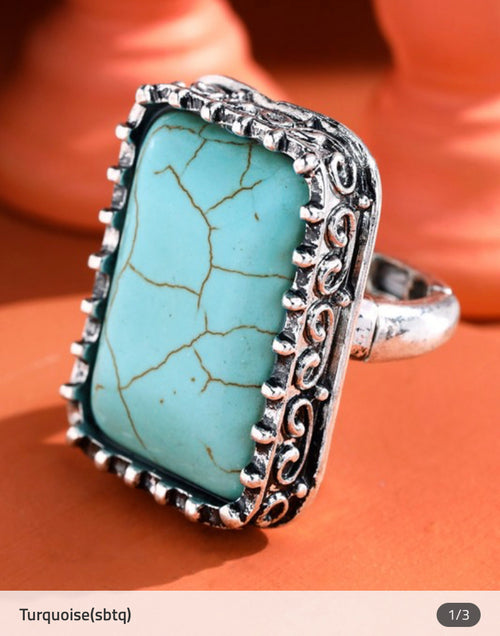 Navajo Semi Stone Statement Ring
