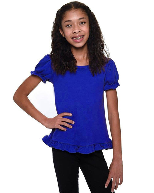 Infant Toddler Short Sleeve Girls Ruffle Top Frill