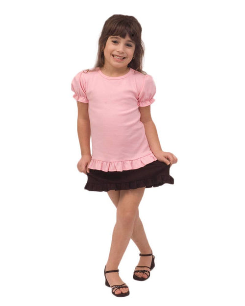Infant Toddler Short Sleeve Girls Ruffle Top Frill