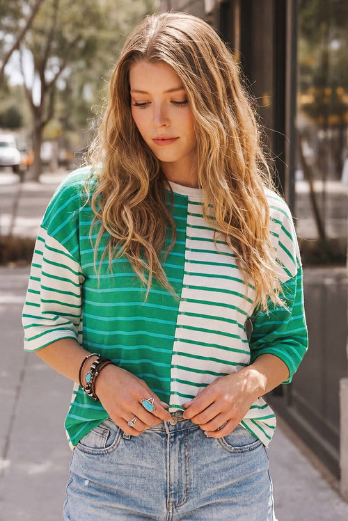 Breaking Out Color block 3/4 Shirt
