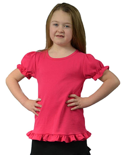 Infant Toddler Short Sleeve Girls Ruffle Top Frill