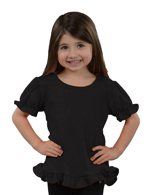 Infant Toddler Short Sleeve Girls Ruffle Top Frill