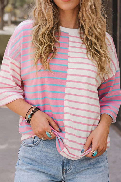 Breaking Out Color block 3/4 Shirt
