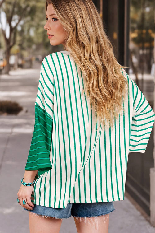 Breaking Out Color block 3/4 Shirt