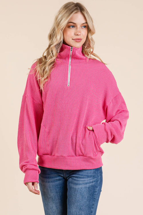 Quarter Zip Candy Top