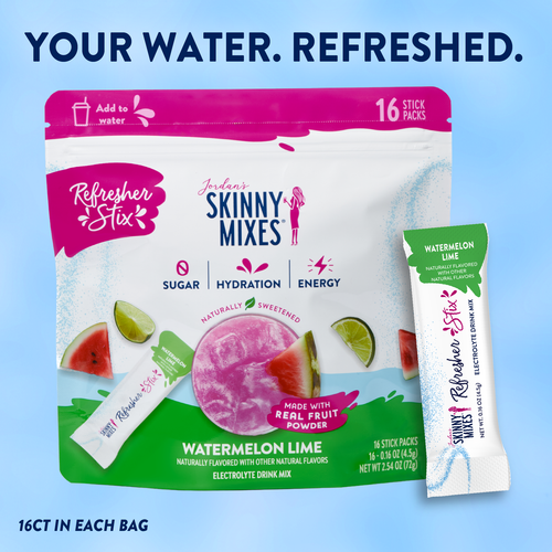Jordan’s Refresher Stix 16 ct - Watermelon Lime