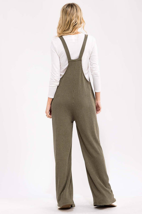 Ribbin’ it Up Wide Leg Overall Jumpsuit
