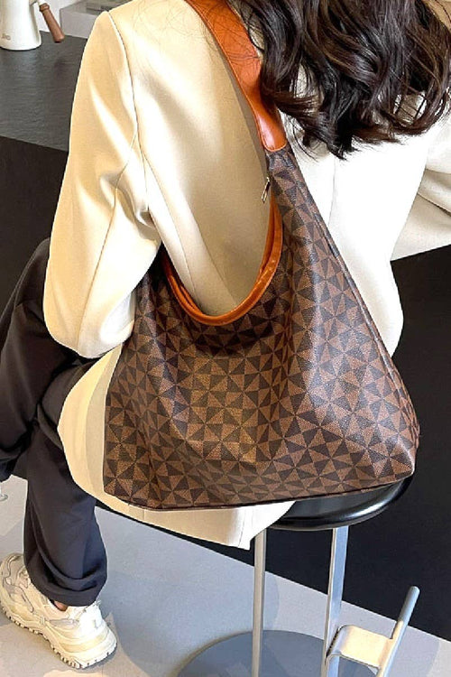 Geo Boho Hobo Shoulder Tote Bag