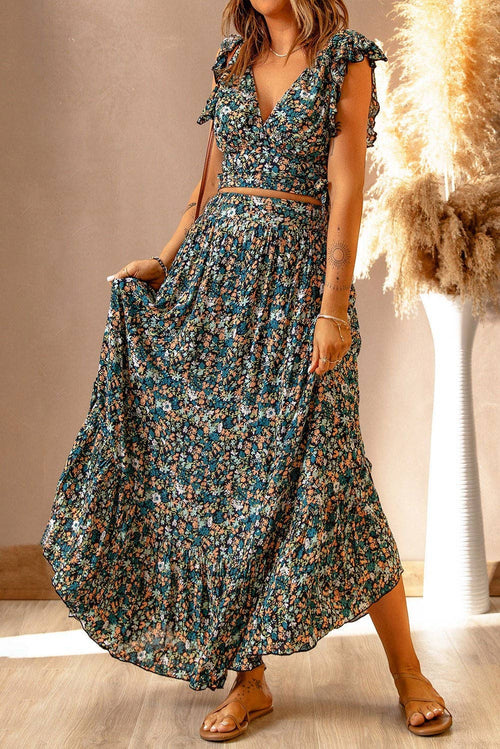 Redeeming Love cropped top Floral 2 Piece Set