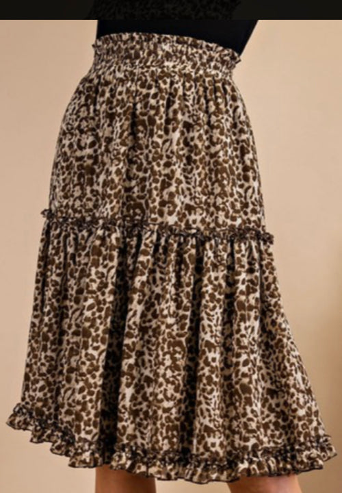 Cheetah print skirt